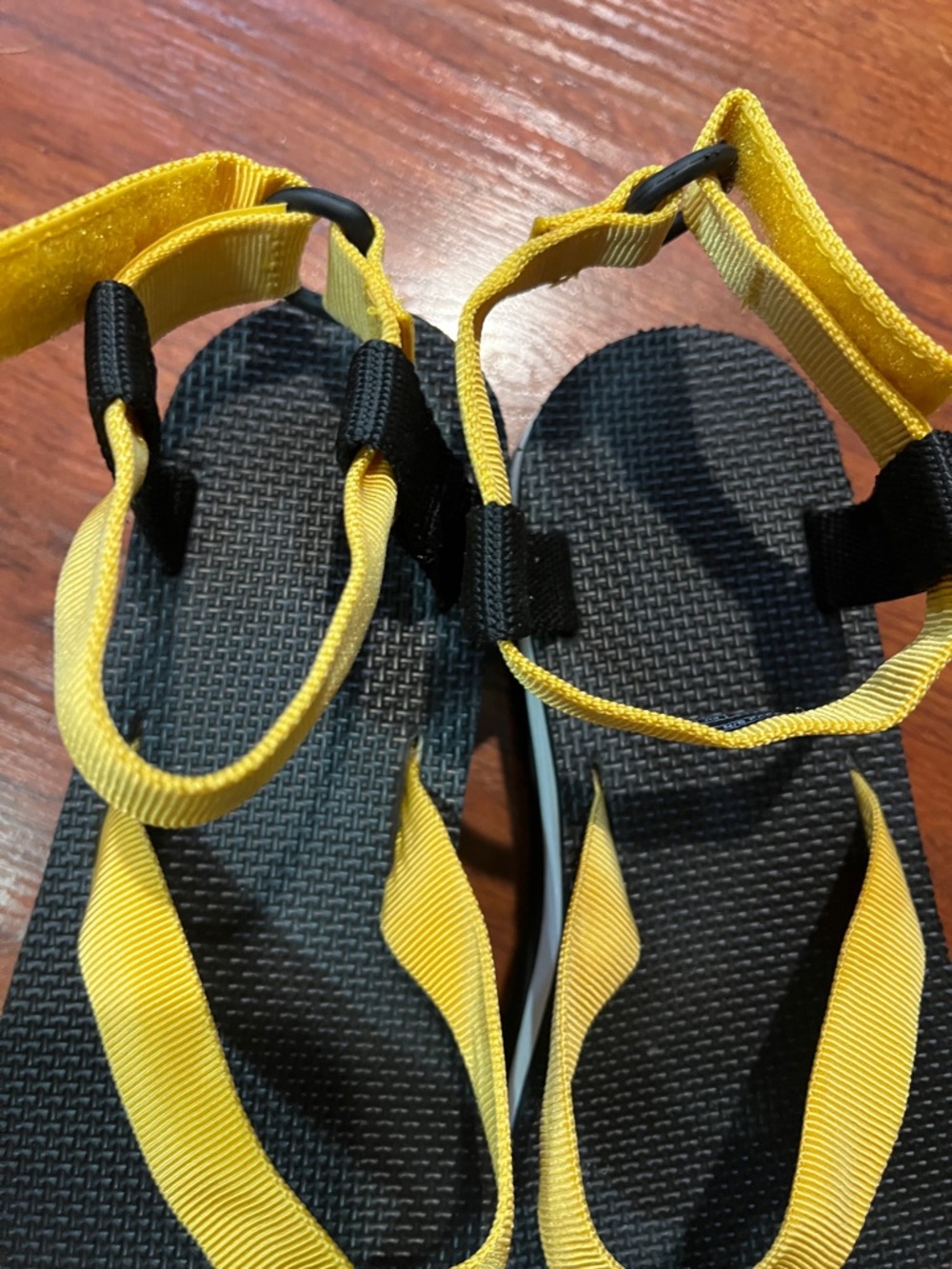 Teva Black Sandals with Yellow Straps - Picture 4 of 11
